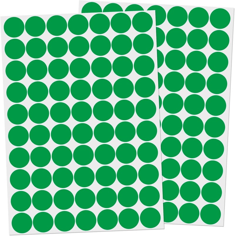 Lrogoe 1400 Pcs Green Dot Stickers 3/4" Round Color Coding Label Circle Stickers Colored Dots for Office,Classroom,Papers - Image 1